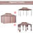 Outsunny Patio Gazebo, Outdoor Gazebo Canopy Shelter with Curtains, Vented Roof, Steel Frame for Garden, Lawn, Backyard and Deck-119213240