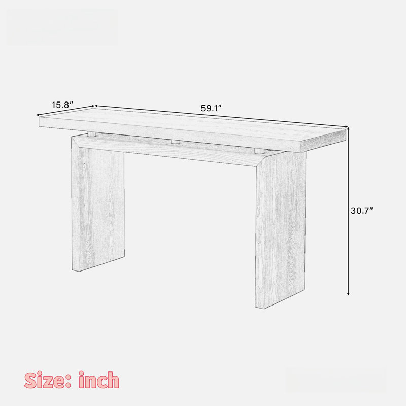 Simple Console Table With Clever Tabletop Design And Elegant And Lively Shape, Black