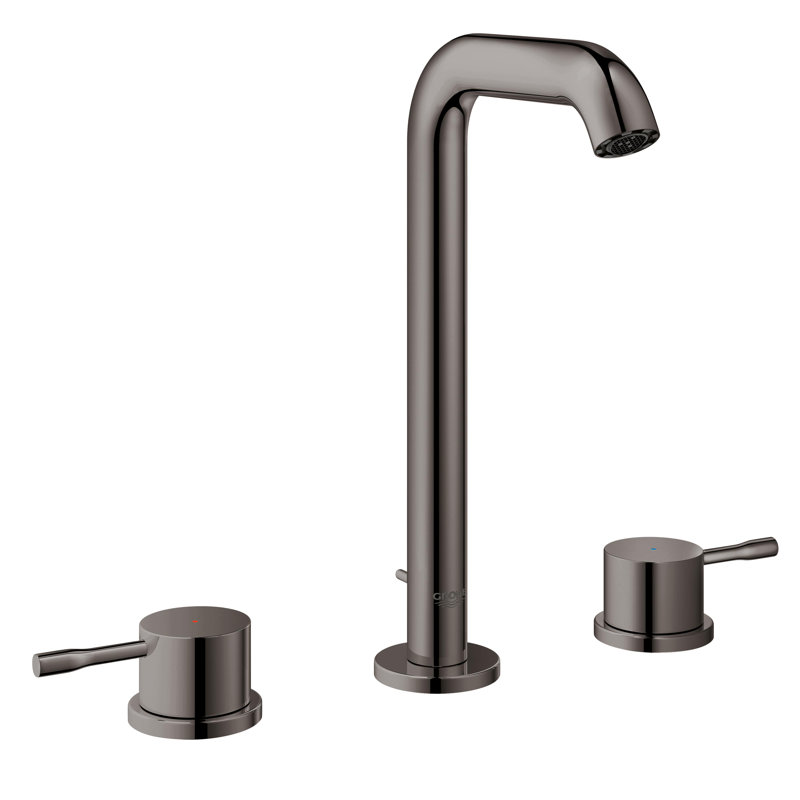 Essence New Widespread Bathroom Faucet with Drain Assembly, Hard Graphite