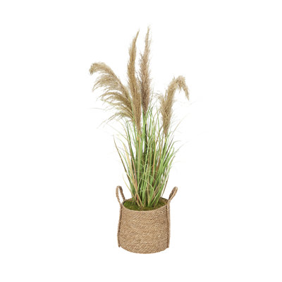 Roseau dans un panier rond naturel