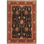 Tapis oriental noir / rouge en laine noué à la main 10 pi 1 po x 14 pi Dorn