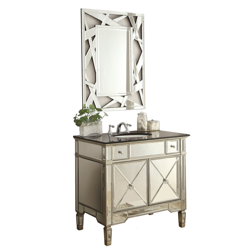 Ensemble de meuble-lavabo de salle de bain simple avec miroir 36 po Sandstrom