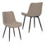 Ensemble de 4 chaises de salle à manger rembourrées modernes avec dossier rembourré et pieds en métal