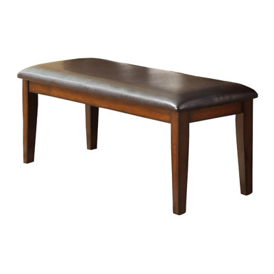 Faux Leather Upholstered Bench