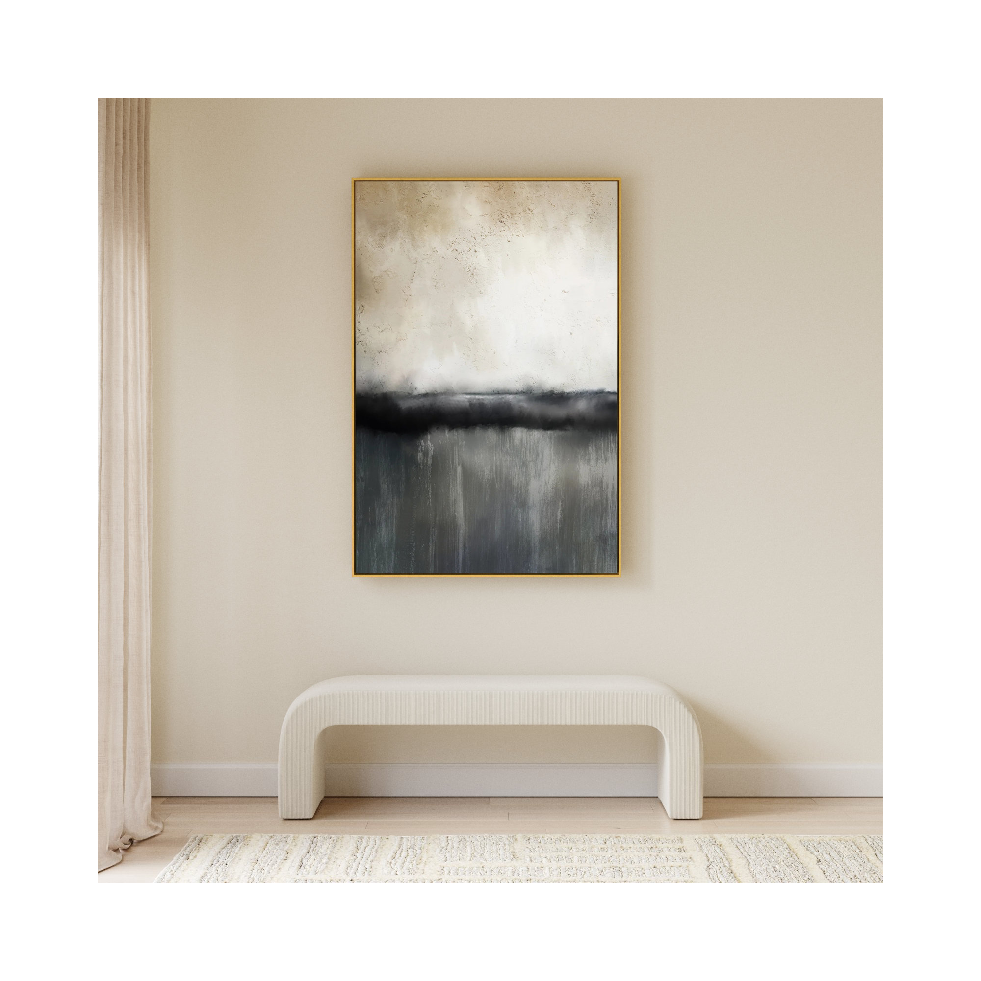 Sunset by Kimberly Allen Print, Picture Framed Canvas, 61.5" H x 41.5" W, Gold