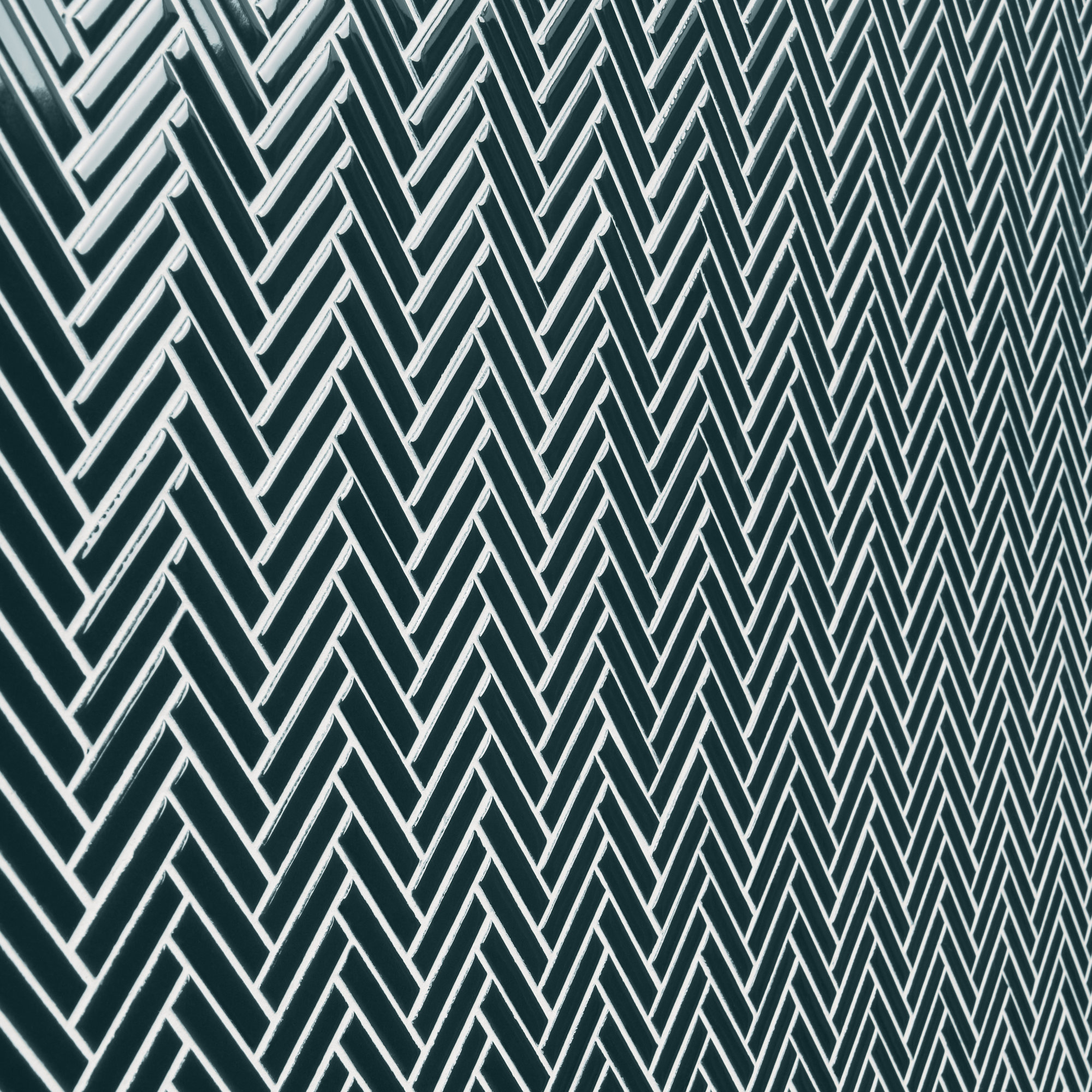 Monogram Herringbone 11.14 in. x 11.14 in. Glossy Porcelain Mosaic Floor And Wall Tile (0.86 Sq. Ft. / Each), Emerald Green