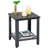 2-Tier Industrial Square Side Table with Storage Shelf-265420179-265420178