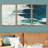 Grunge Abstract Paint Stroke Effect " Teal White Paint Stroke Collage " 3 - Pieces-91260208-119460525