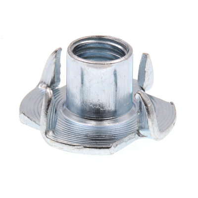 Écrous en T, 3 broches, 5/16 po - 18 X 7/16 po, acier zingué (paquet de 10)