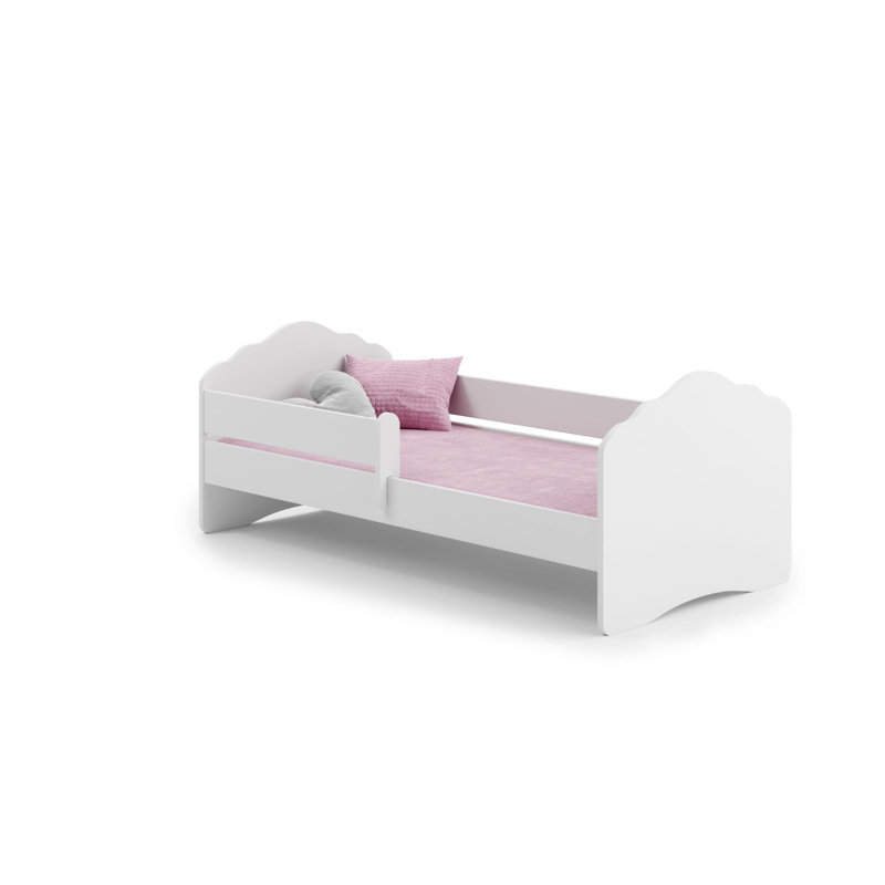 Single bed Wave with railing, European Toddler (80 x 160cm)