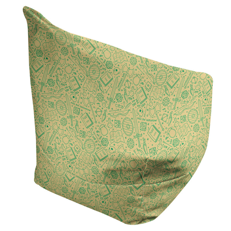 Sac de pois Leffel, Pas de bourre, Jaune / vert, H 120 po x L 2 po x P 60 po