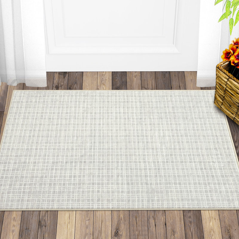 Indoor Modern Geometric Area Rug Washable Low Pile Soft Carpet for Home Decor, Rectangle 2' x 3'