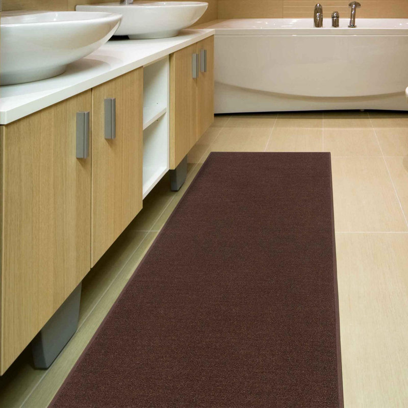 Ottohome Brown Runner Rug, Runner 1'10" x 6', Brown