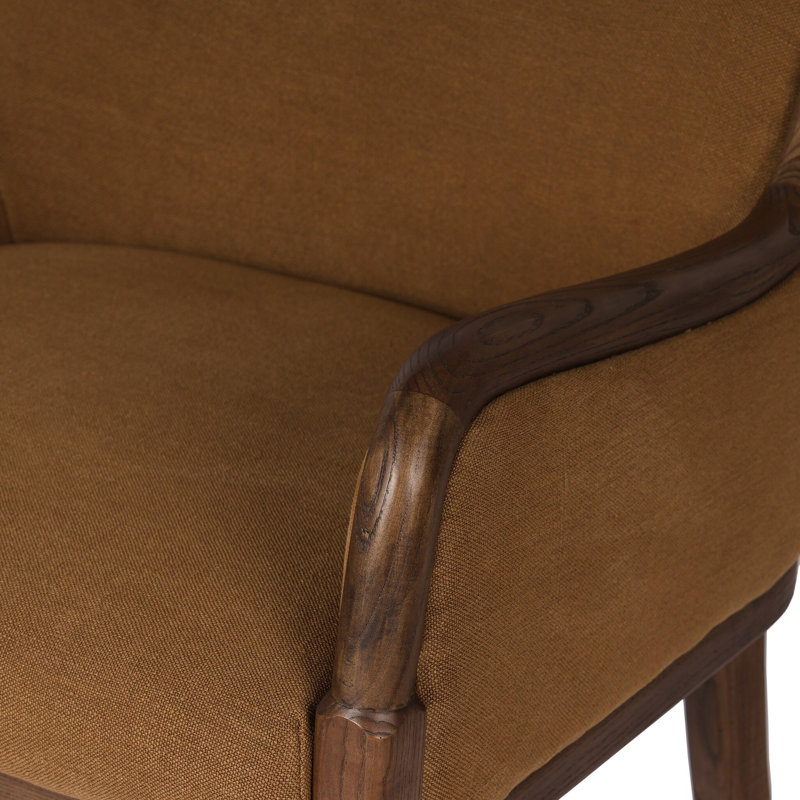 Hollen Upholstered Armchair, Broadway Gilt