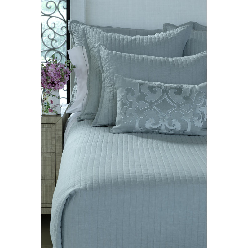Tessa Linen Euro Pillow Cover & Insert, Sky