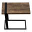 Table d'appoint latérale d'appoint en forme de C - Stratifié brun, métal noir, contemporain moderne pour le salon, la chambre à coucher | Idée de cadeau-386763690