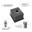 Évier de cuisine à simple cuve en acier inoxydable de calibre 16 Topcraft 13 po x 15 po x 9 po avec accessoires Topcraft