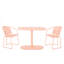 Coral Bistro Furniture - Table de jardin élégante en fer conçue pour l'extérieur