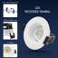 Ensemble de 2 po LUXRITE Lumière DEL à cardan régressé, 5CCT 2700K-5000K, 6W, 400LM, projecteur de plafond rotatif à 360º + 30º, à intensité variable, CRI90, classé IC, paquet ETL 6