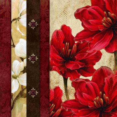 " Red Flower Collage "