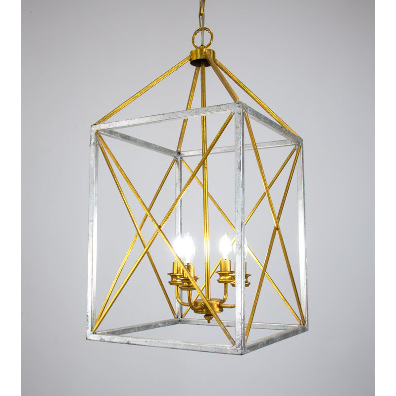 Megan 4 - Light Chandelier, Silver
