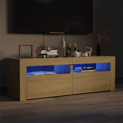 Letizia TV Cabinet with LED Lights 120x35x40 cm