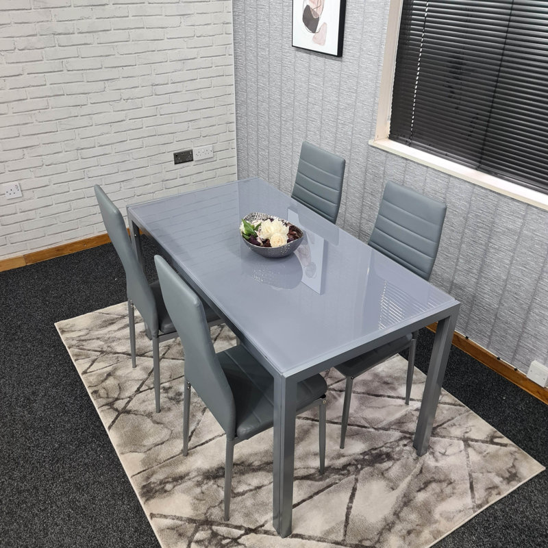 Salvaggio 4 - Person Dining Set, 75cm H x 120cm L x 70cm W