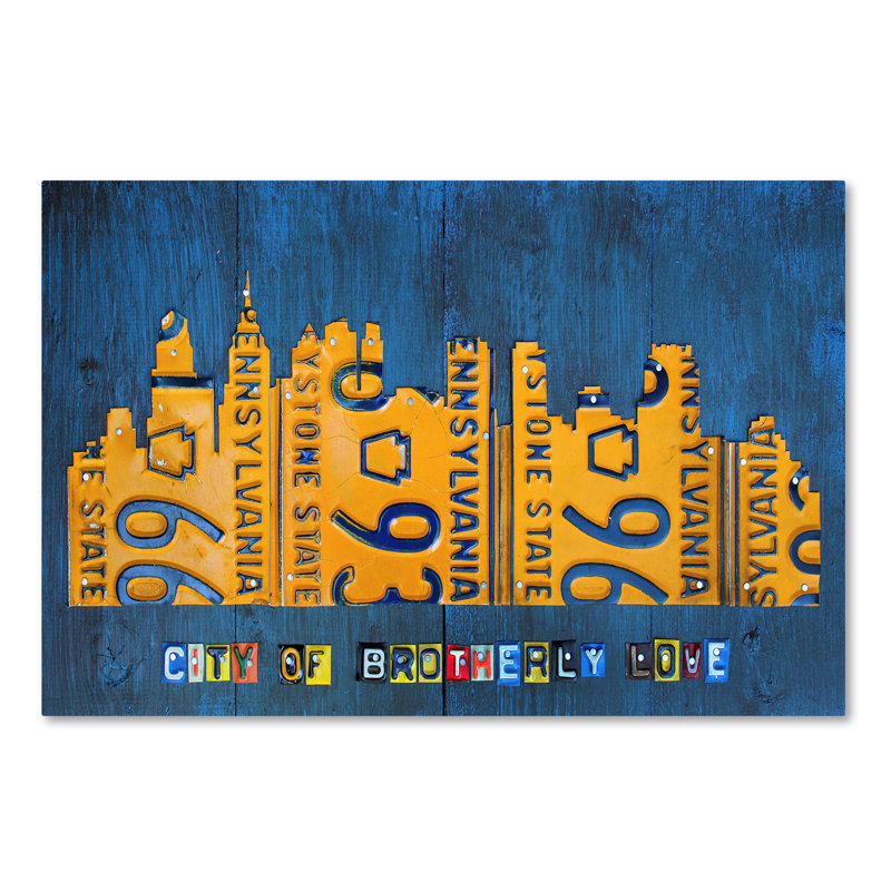 «Philly Skyline», impression sur toile tendue par Design Tuurnpike, 16 po x 24 po
