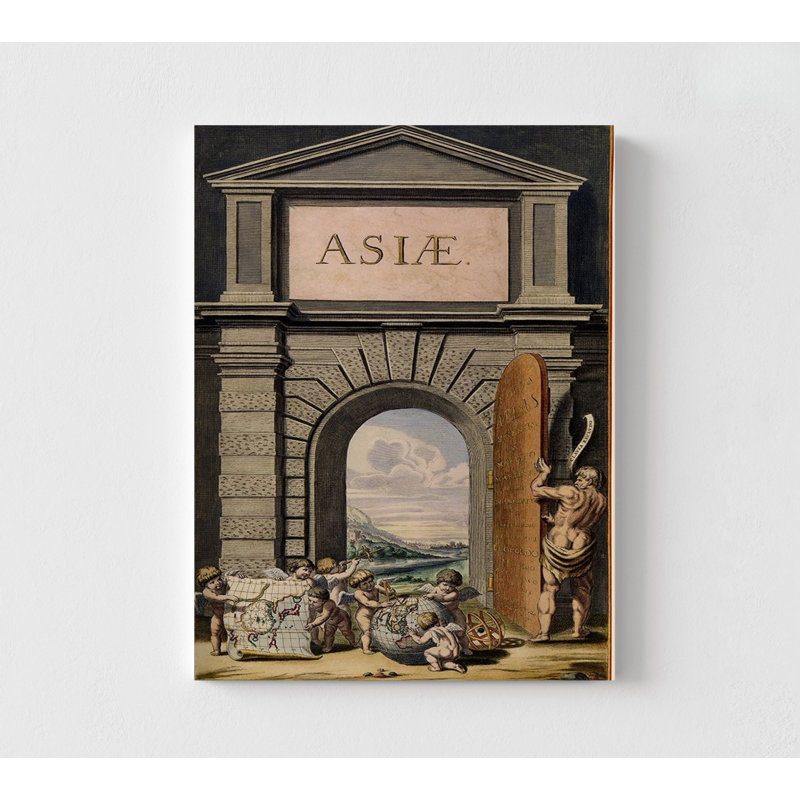 «Asia Atlas Title Page - Blaeu 1655», art mural antique de la couverture de l'Atlas, décor de bibliothèque, H 40 po x l 30 po