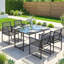 Steel Patio Dining Set Table,-1869719676