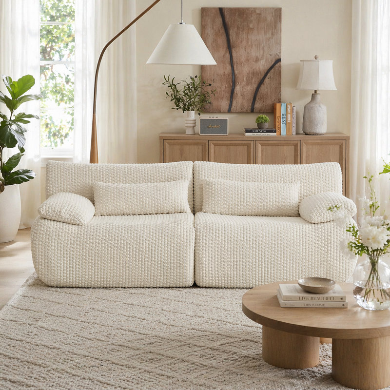Loveseat Sofa, Cream