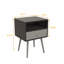 Table de chevet 1 tiroir Gurtie - gris foncé