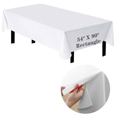 Nappe de table de salle à manger de 54 po x 90 po en vinyle robuste avec envers en flanelle résistant aux éclaboussures et aux égratignures