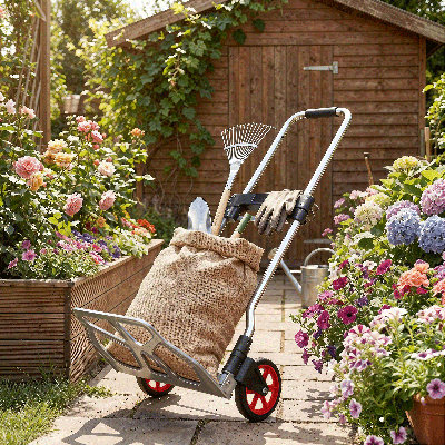Folding Hand Truck Dolly, Heavy Duty Foldable Dolly Cart With Wheels And Telescopic Handle, 220 Lbs Capacity
