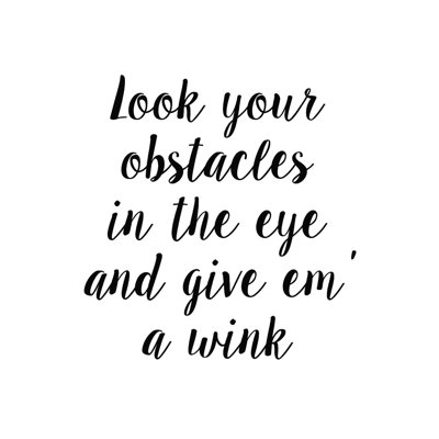 " Obstacles "