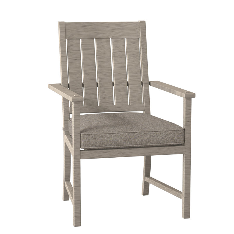 Croquet Patio Dining Armchair with Cushions, Oyster, Rollo Silver, Welt