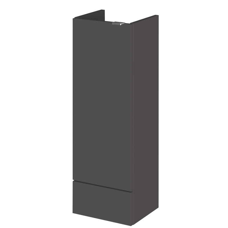 Fusion Bathroom Storage Cabinet, Black, 86.4cm H x 30cm W x 25.3cm D
