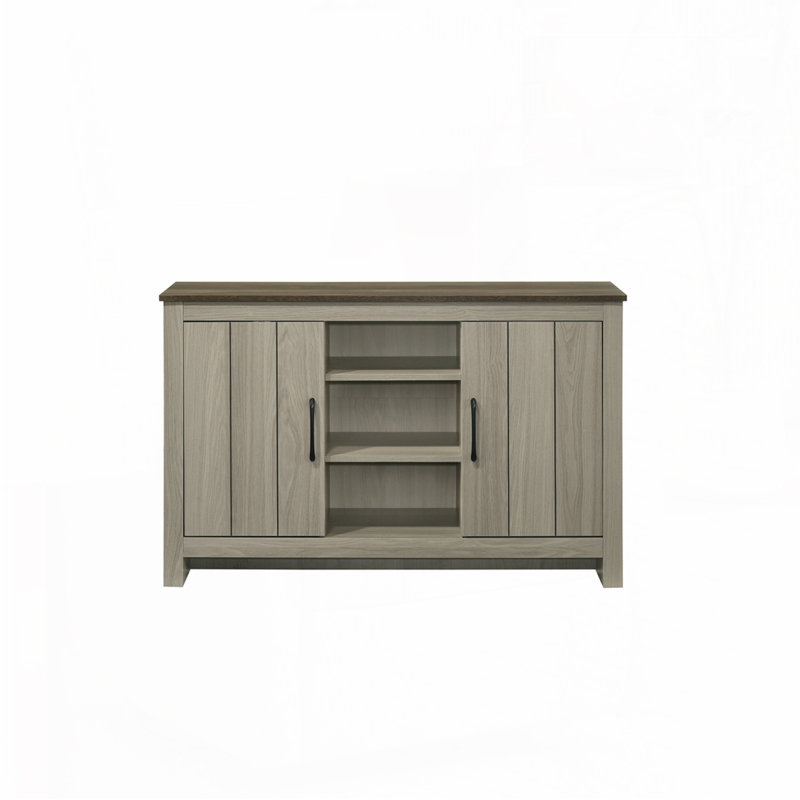 Console avec tablettes et portes d'armoire