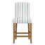 Tabouret de comptoir Pior, rayure blanche, pieds en bois-112254163