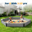 Grand bac à sable Hdpe 78,3 po x 8,4 po avec 6 bancs, bac à sable extérieur hexagonal avec couvercle-122580284