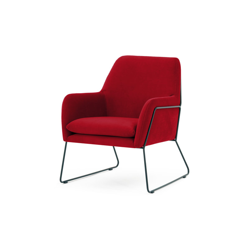 Fontaine Upholstered Armchair, Dark Red