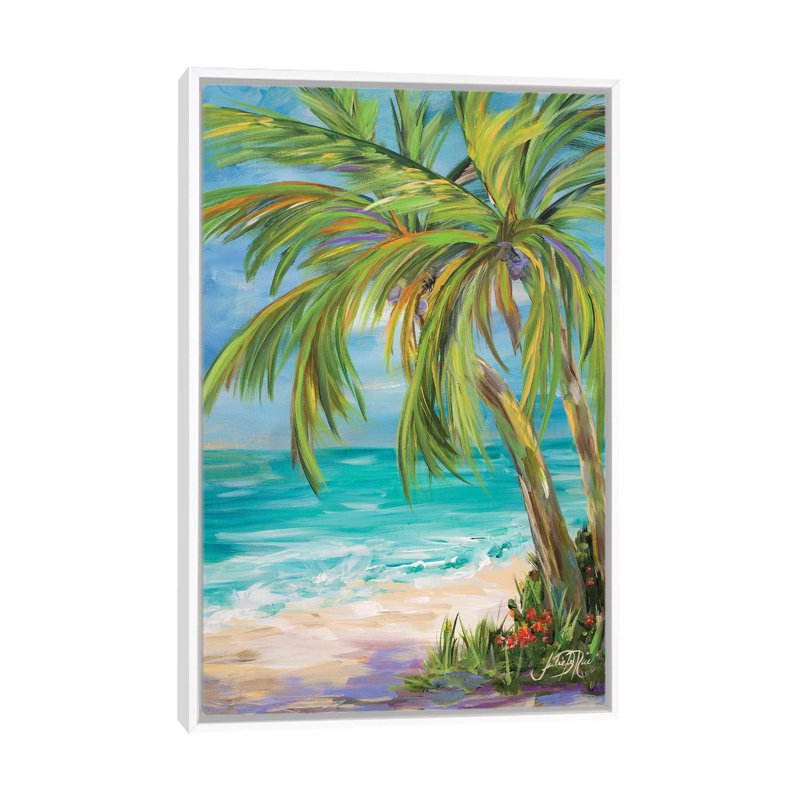 «Away from it All I» par Julie Derice - reproduction d'art, Pas de tapis, H 26 po x l 40 po x 1,5 po, Toile blanche encadrée