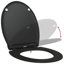 Anthracite Plastic Standard Adjustable Armrests Toilet Seat-1215608312