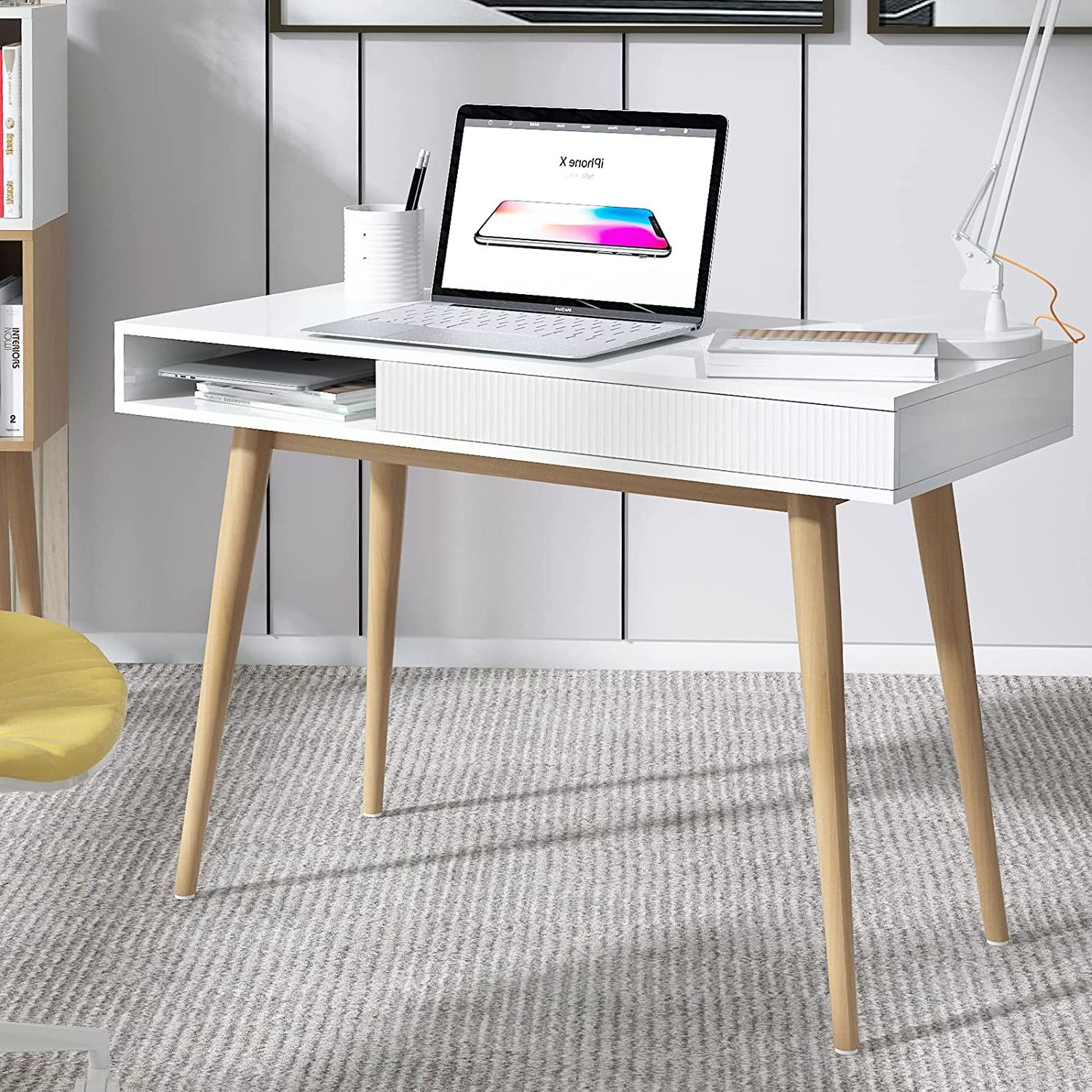 George Oliver Solid Wood Base Writing Desk | Wayfair