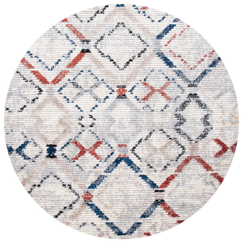Tapis performance marocaine Southwestern, Rond 6 pi 7 po