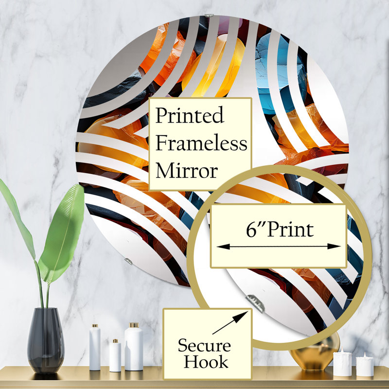 Miroir décoratif Angelite, 31,4 po x 31,4 po