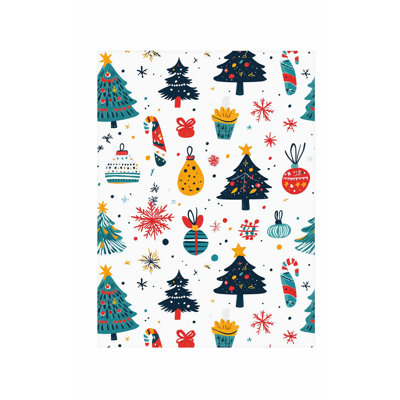 «Holiday Christmas Tree Dreams X III», reproduction d'art moderne sans cadre