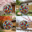 Mangeoire à oiseaux en verre mosaïque avec conception à traversée, mangeoire suspendue en vitrail pour le jardin et le patio