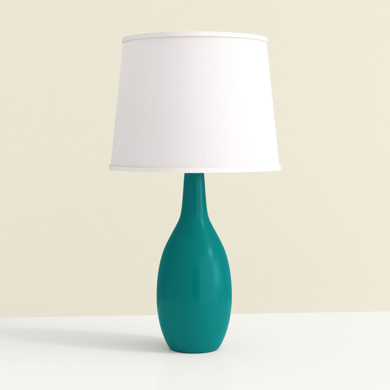 Abdiasis Ceramic Table Lamp, Turquoise