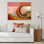 Vague dorée bonheur paysage I - Paysage abstrait, art mural, salon